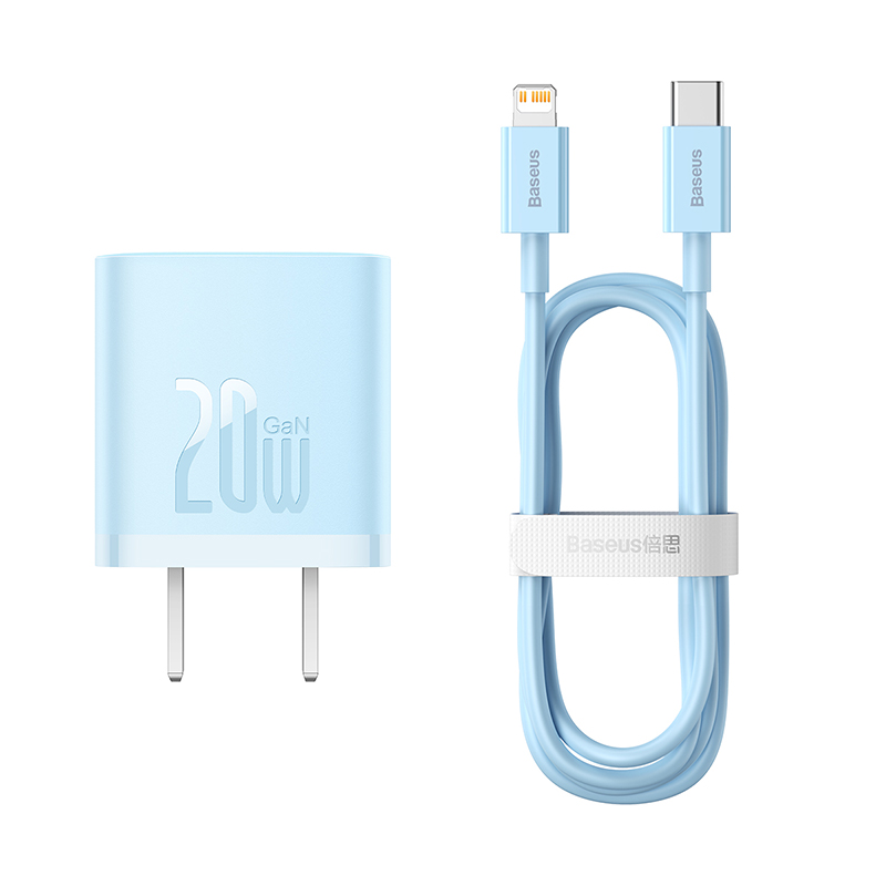 Bộ Sạc Nhanh GaN 5 BASEUS 20W Công Nghệ Cao Fast Charger Cho Điện Thoại IPhone Xsmax,11,12,13,14 Quick Charge, Nhỏ Gọn