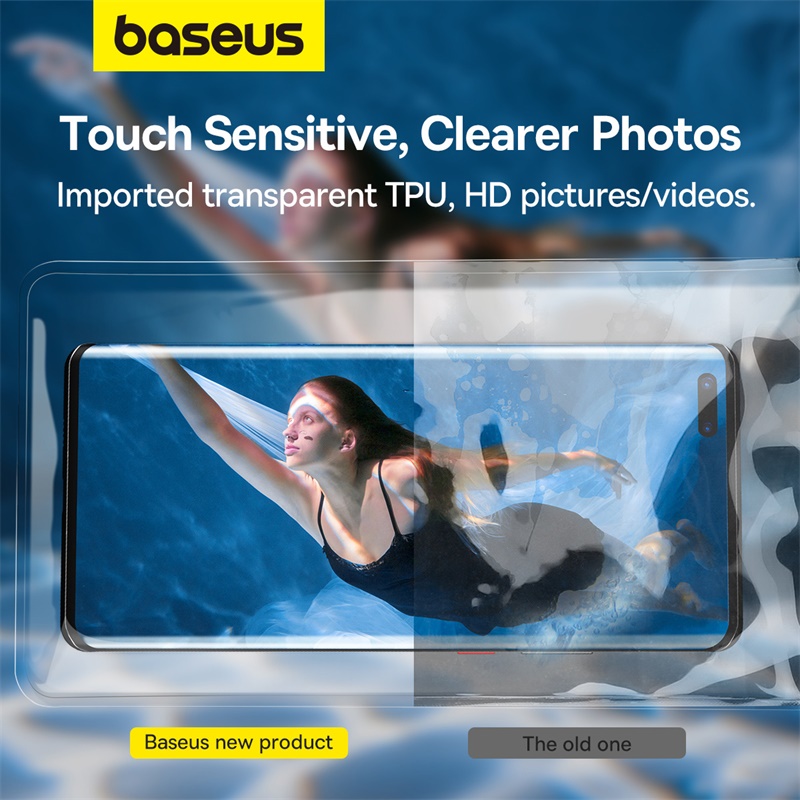 Túi Chống Nước Điện Thoại BASEUS Waterproof 5 Lớp Chống Nước Tiêu Chuẩn IPX8 Cho Độ Sâu Đến 30m Phù Hợp Đi Biển Đi Phượt