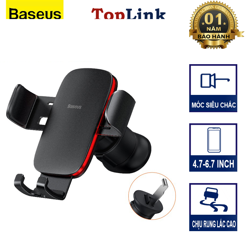 Kẹp Điện Thoại Ô Tô Giá Đỡ Điện Thoại Xe Hơi BASEUS Metal Age II Gắn Cửa Gió Sang Trọng Hiện Đại Chắc Chắn Phù Hợp Với Mọi Loại Xe