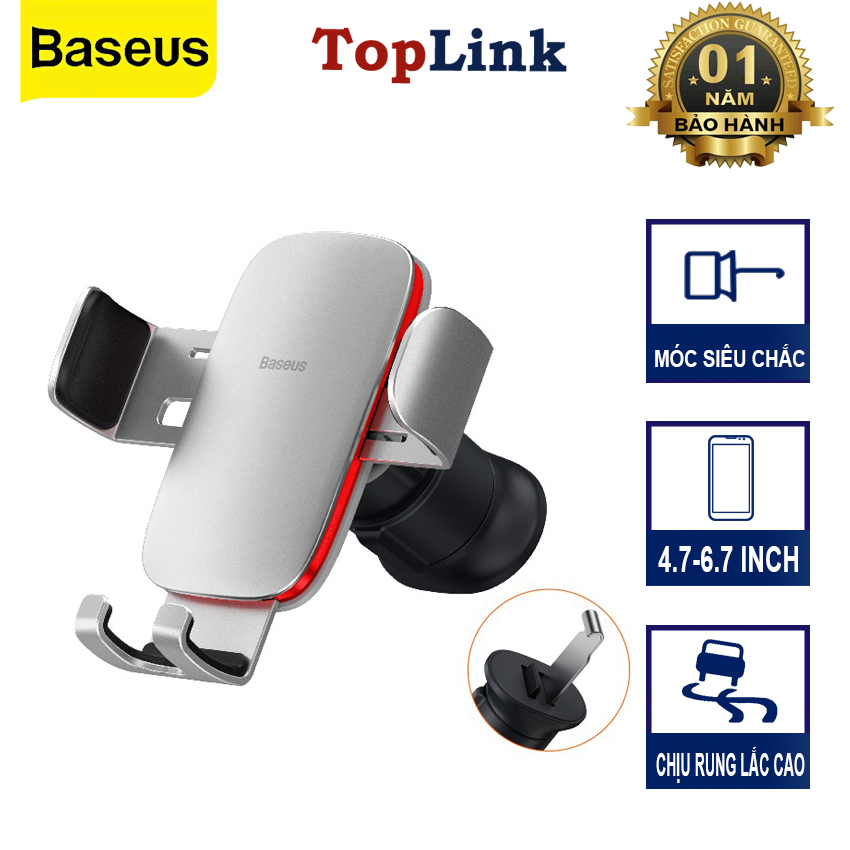 Kẹp Điện Thoại Ô Tô Giá Đỡ Điện Thoại Xe Hơi BASEUS Metal Age II Gắn Cửa Gió Sang Trọng Hiện Đại Chắc Chắn Phù Hợp Với Mọi Loại Xe
