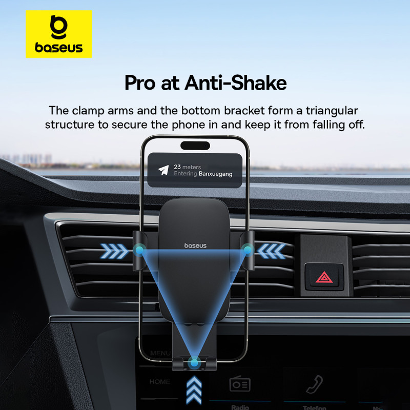 Kẹp Điện Thoại Xe Hơi BASEUS Metal Age 3 Gravity Car Mount – Gắn Cửa Gió, Sang Trọng, Hiện Đại, Chắc Chắn