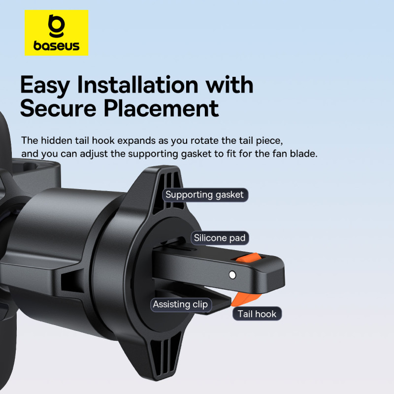 Kẹp Điện Thoại Xe Hơi BASEUS Metal Age 3 Gravity Car Mount – Gắn Cửa Gió, Sang Trọng, Hiện Đại, Chắc Chắn