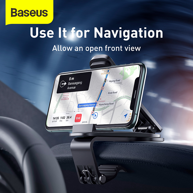 Giá Đỡ Điện Thoại Xe Hơi BASEUS SUDZ Big Mouth Pro Car Mount Có Chân Kẹp Điều Chỉnh Giữ Điện Thoại Vào Taplo Chắc Chắn Nhỏ Gọn