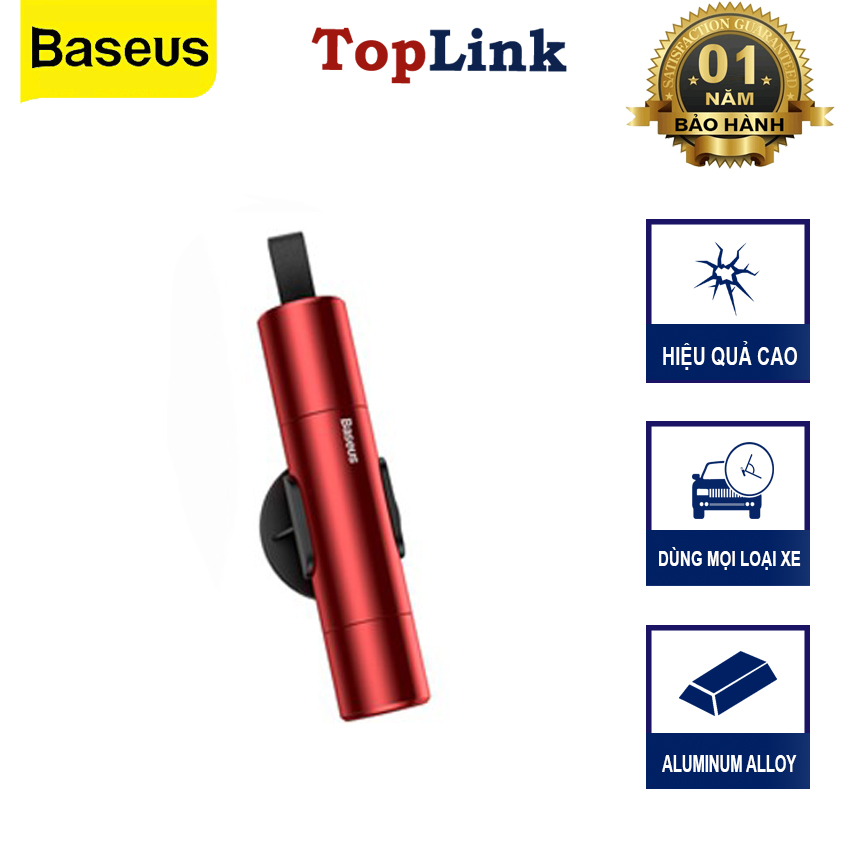 Búa Thoát Hiểm Ô Tô BASEUS 2 in 1 Phá Kính Và Cắt Dây Trên Xe Hơi