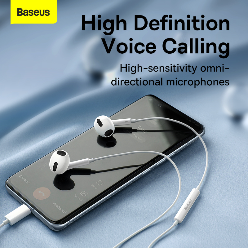 Tai Nghe Dây Có Mic Cổng Type-C BASEUS C17 Âm Thanh HIFI Tương Thích Với Hầu Hết Điện Thoại Laptop Máy Tính Bảng Siêu Bền