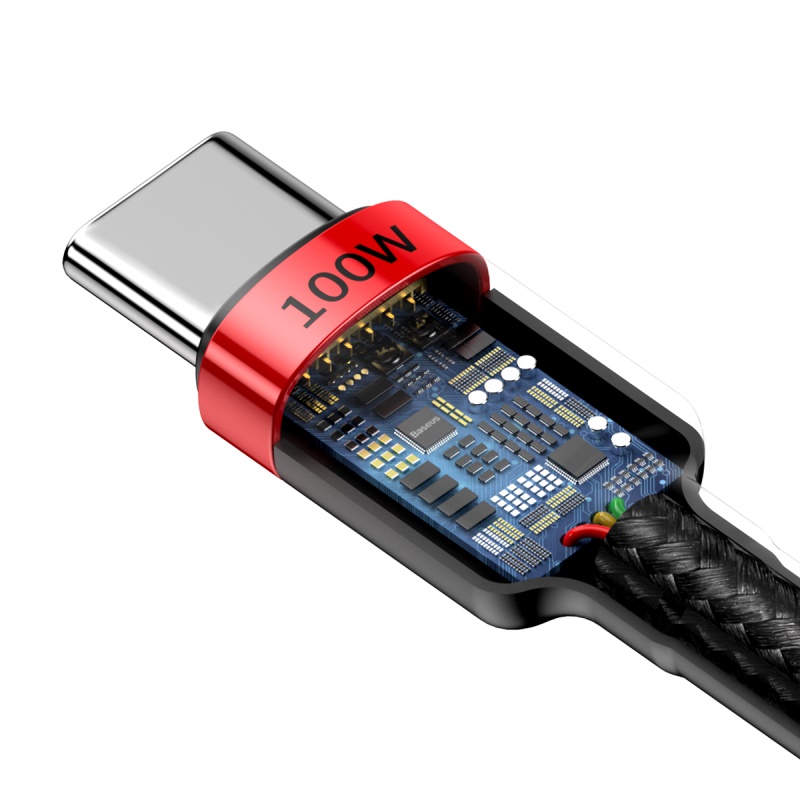 Cáp Sạc Nhanh 100w BASEUS Type C To Type C Quick Charge 4.0 Dây Bọc Dù Cho iPhone 15, iPhone 16, SamSung, Laptop, Oppo...