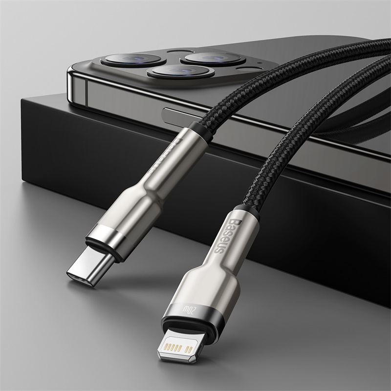 Dây Cáp Sạc Nhanh BASEUS Type C To Lightning 20W Cho IPhone 14/13/12/11/XR/XS/X Metal 25cm 1m 2m Chống Gãy Siêu Bền