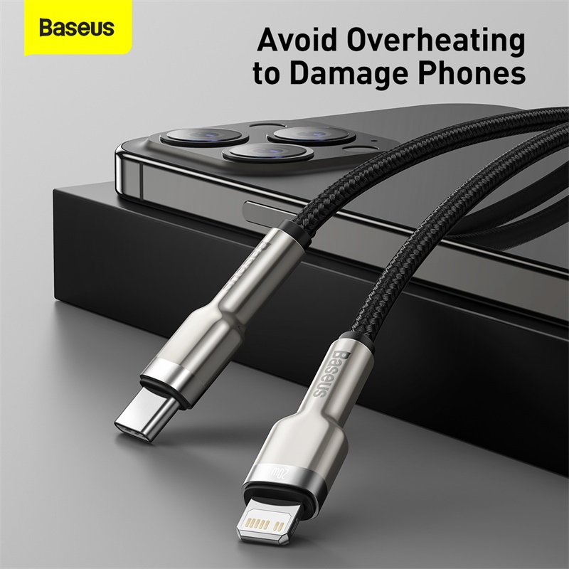 Dây Cáp Sạc Nhanh BASEUS Type C To Lightning 20W Cho IPhone 14/13/12/11/XR/XS/X Metal 25cm 1m 2m Chống Gãy Siêu Bền