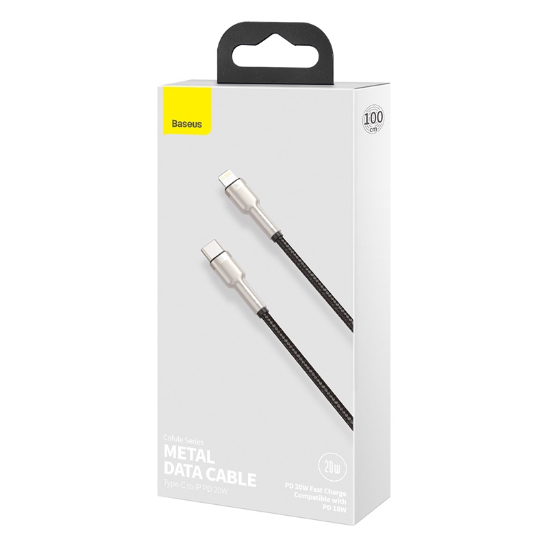 Dây Cáp Sạc Nhanh BASEUS Type C To Lightning 20W Cho IPhone 14/13/12/11/XR/XS/X Metal 25cm 1m 2m Chống Gãy Siêu Bền