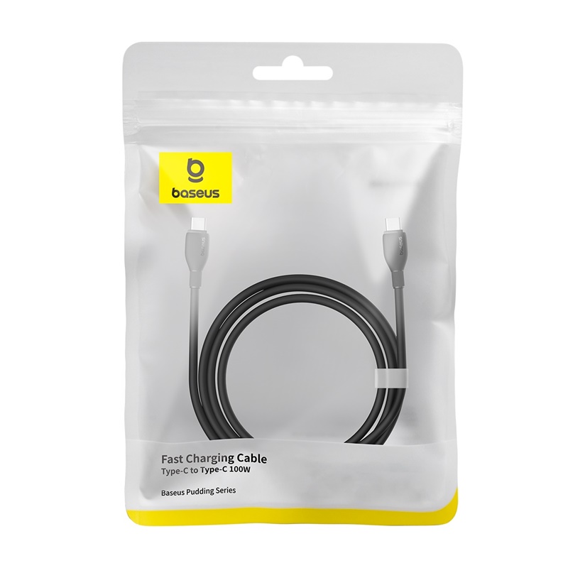 Cáp Sạc Nhanh 100w BASEUS Type C to Type C Pudding Fast Charging Cable Cho iPhone 15 16, SamSung, LapTop, Tablet, Huawei, Xiaomi