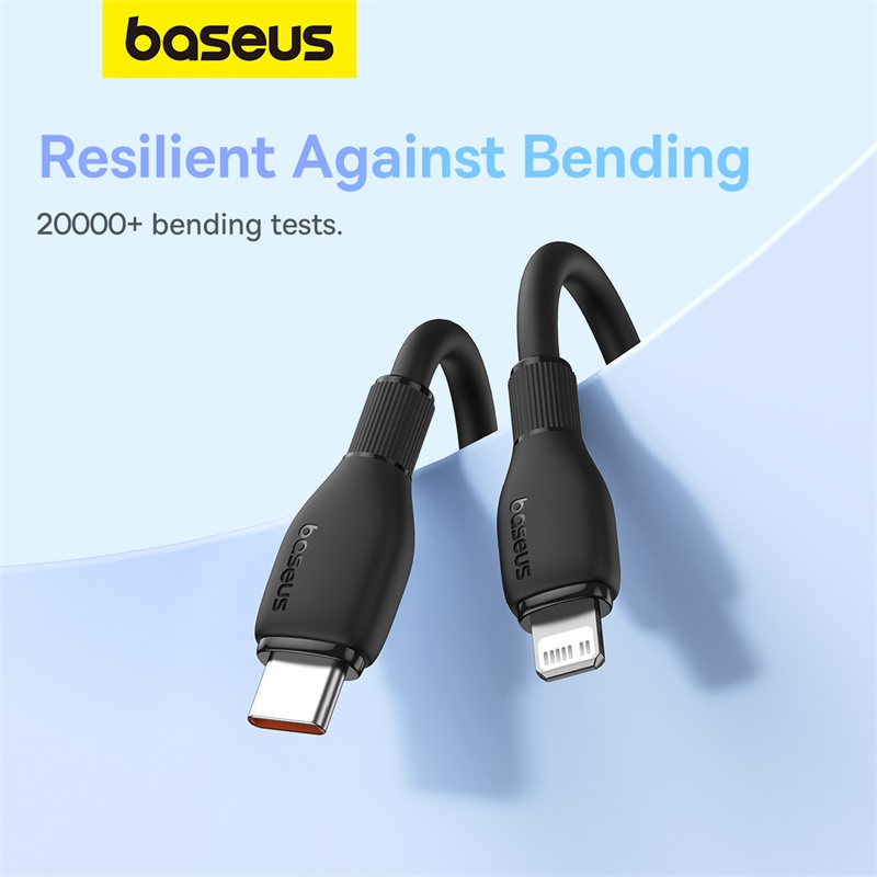 Cáp Sạc Nhanh BASEUS PD 20w 27w Pudding Series Cho iPhone 11 12 13 14 Mềm Dẻo, Sạc Nhanh ở Nhiệt Độ Thấp