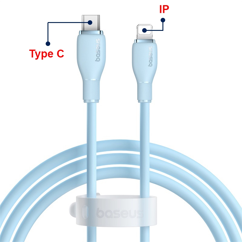 Cáp Sạc Nhanh BASEUS PD 20w 27w Pudding Series Cho iPhone 11 12 13 14 Mềm Dẻo, Sạc Nhanh ở Nhiệt Độ Thấp