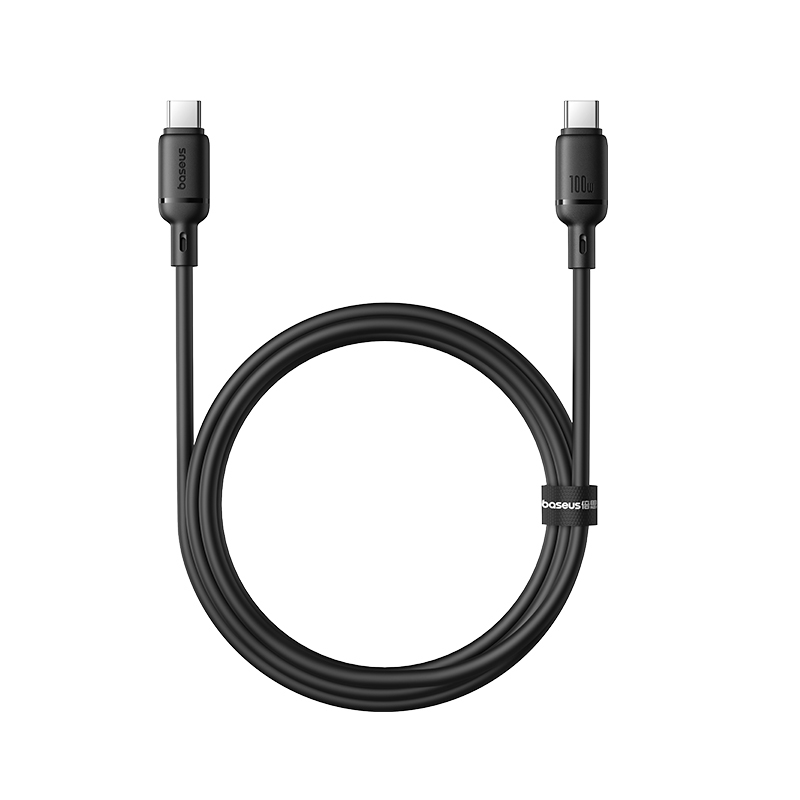 Cáp Sạc Siêu Nhanh 100w BASEUS Type C ra Type C Silky Cho iPhone 15 16 SamSung LapTop Tablet Huawei Xiaomi Truyền Data 480Mbps