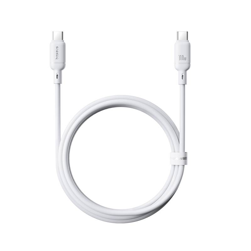 Cáp Sạc Siêu Nhanh 100w BASEUS Type C ra Type C Silky Cho iPhone 15 16 SamSung LapTop Tablet Huawei Xiaomi Truyền Data 480Mbps