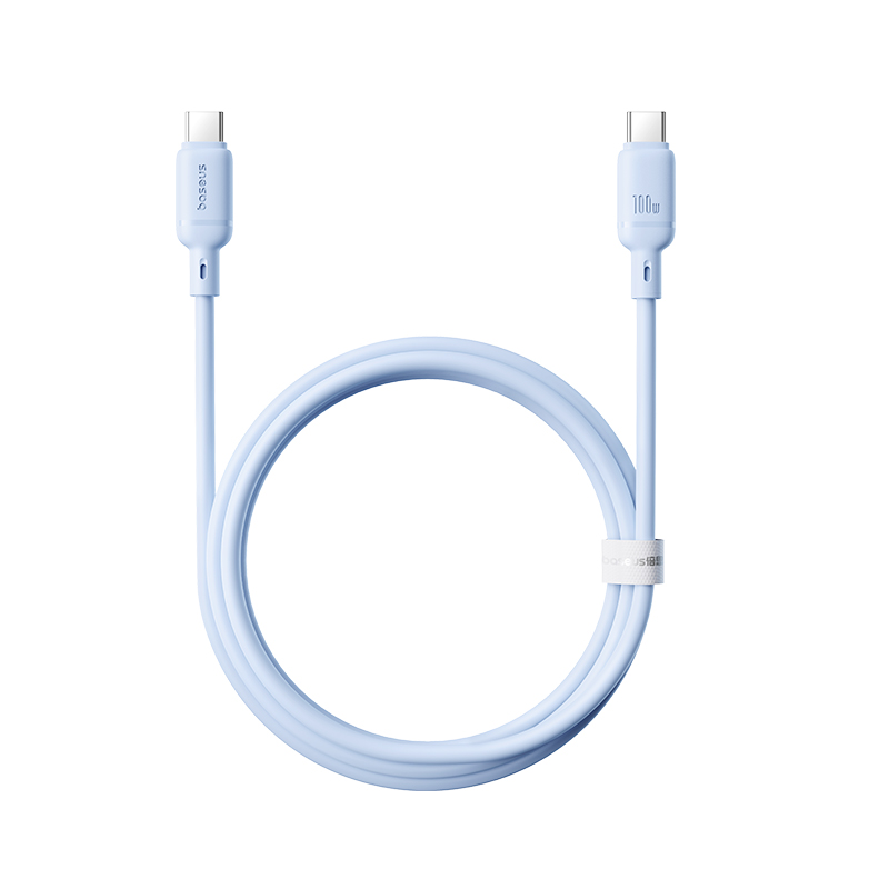 Cáp Sạc Siêu Nhanh 100w BASEUS Type C ra Type C Silky Cho iPhone 15 16 SamSung LapTop Tablet Huawei Xiaomi Truyền Data 480Mbps