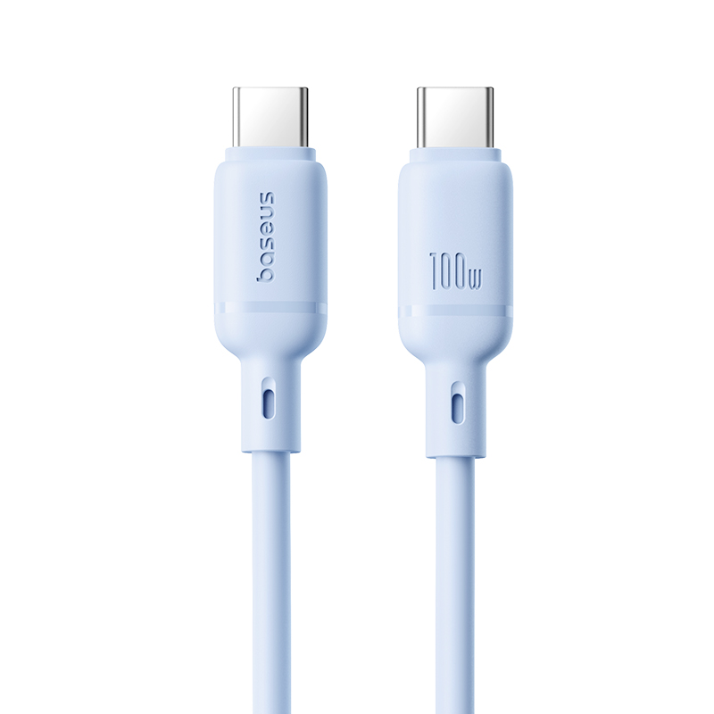 Cáp Sạc Siêu Nhanh 100w BASEUS Type C ra Type C Silky Cho iPhone 15 16 SamSung LapTop Tablet Huawei Xiaomi Truyền Data 480Mbps