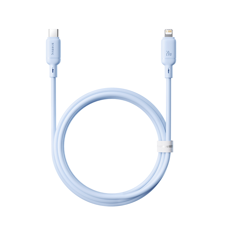 Cáp Sạc Nhanh 20w BASEUS Silky PD cho iPhone 5 6 7 8 9 Xsmax 11 12 13 14 Gắn Chip Thông Minh Duy Trì Nhiệt Độ Tối Ưu Khi Sạc Truyền Data 48Mbps