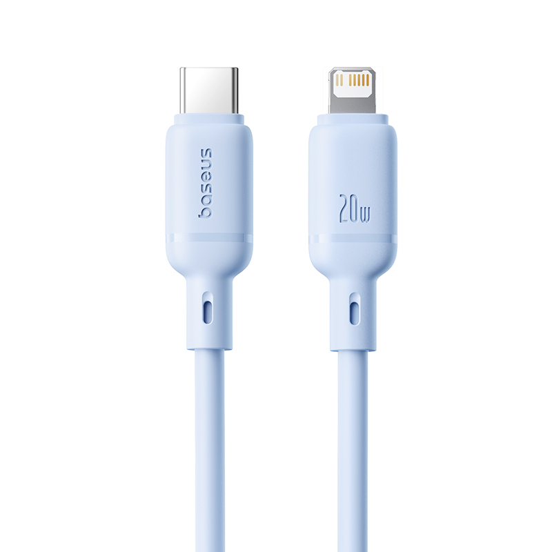 Cáp Sạc Nhanh 20w BASEUS Silky PD cho iPhone 5 6 7 8 9 Xsmax 11 12 13 14 Gắn Chip Thông Minh Duy Trì Nhiệt Độ Tối Ưu Khi Sạc Truyền Data 48Mbps