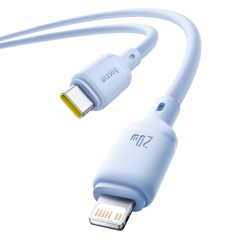 Cáp Sạc Nhanh 20w BASEUS Silky PD cho iPhone 5 6 7 8 9 Xsmax 11 12 13 14 Gắn Chip Thông Minh Duy Trì Nhiệt Độ Tối Ưu Khi Sạc Truyền Data 48Mbps
