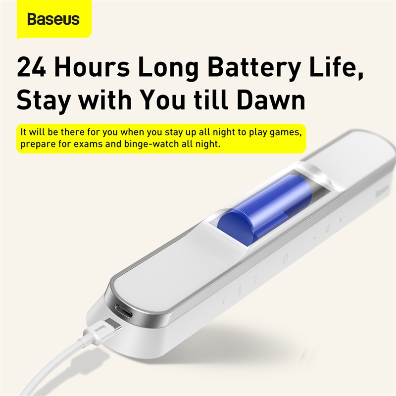 Đèn Led Treo Tường BASEUS Tích Điện DGXC-02 1800mah Cảm Ứng 3 Mức Ánh Sáng Dính Mọi Bề Mặt Sắt, Gỗ, Gạch men