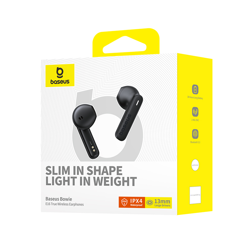 Tai Nghe Không Dây BASEUS Bowie E16 Bluetooth 5.3 Nhét Tai Chống Ồn Chống Nước IPX4 Sử Dụng 30h