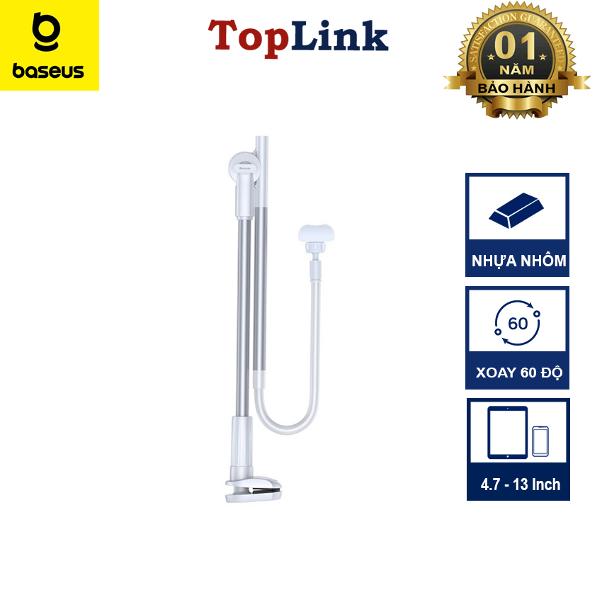 Giá Đỡ Điện Thoại Kẹp Để Giường BASEUS Tay Cầm Dài Linh Hoạt Dễ Dàng Sử Dụng