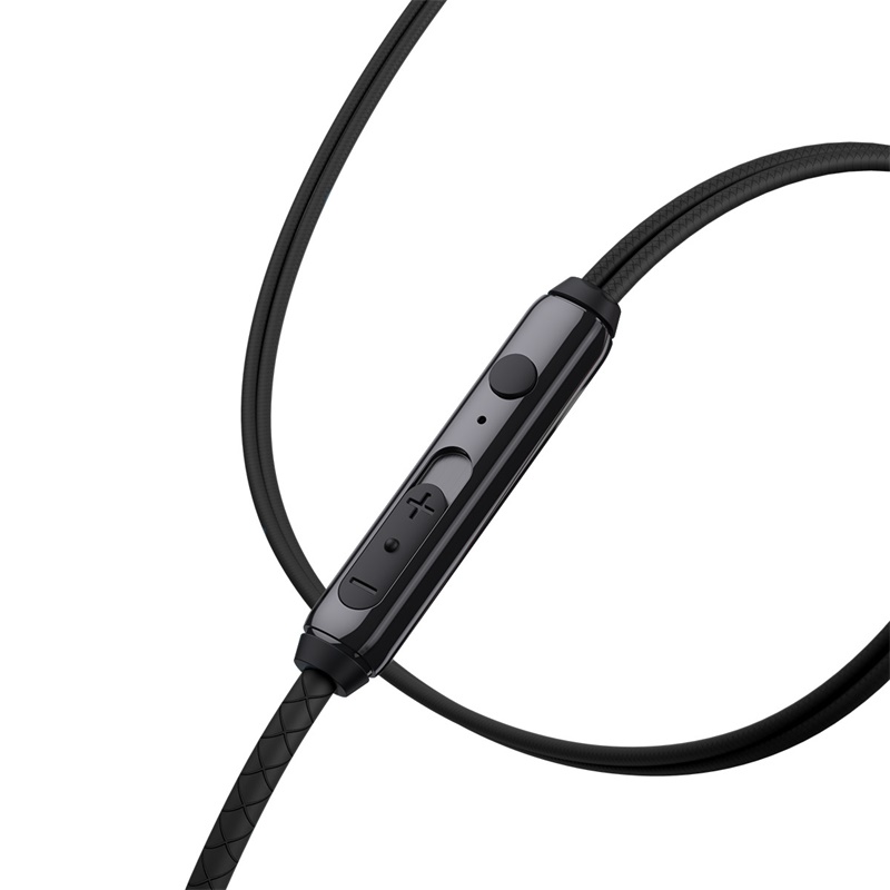 Tai Nghe Dây Có Mic Đàm Thoại BASEUS H19 Jack Cắm 3.5mm Nhét Tai Cách Âm Chống Ồn Âm Thanh Nổi 6D HIFI
