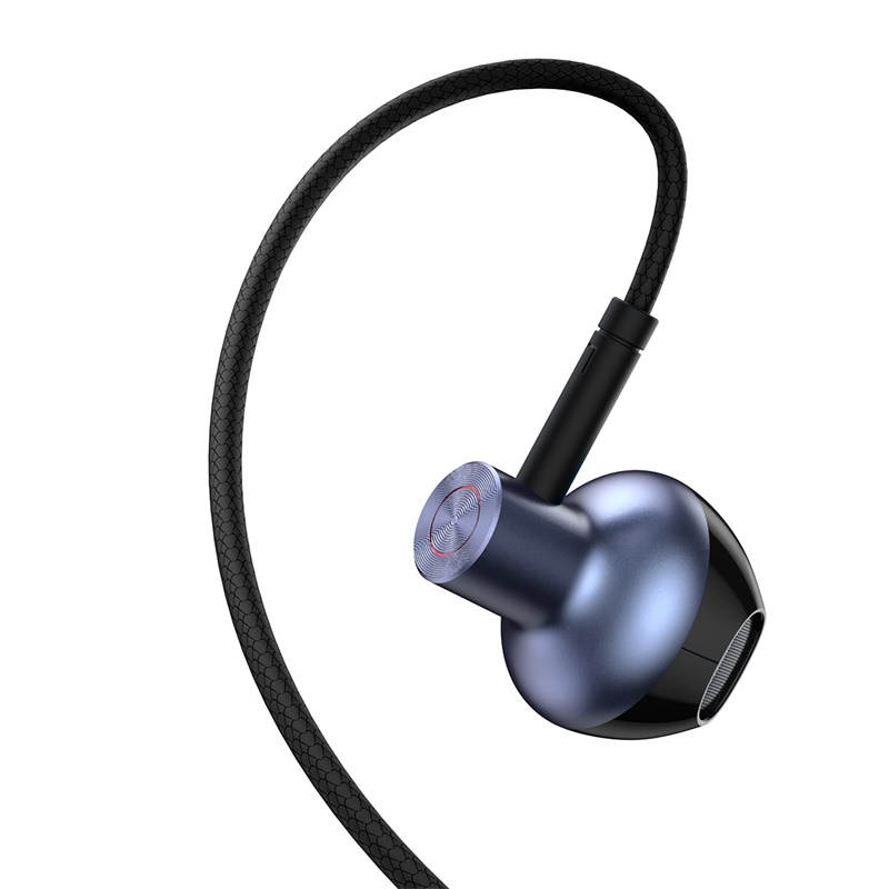 Tai Nghe Dây Có Mic Đàm Thoại BASEUS H19 Jack Cắm 3.5mm Nhét Tai Cách Âm Chống Ồn Âm Thanh Nổi 6D HIFI