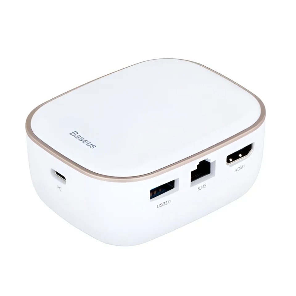Bộ Chia Hub Đa Năng 7 IN 1 BASEUS Type C Hub Adapter AC Multifunctional Charger USB 3.0*2 / HDMI / Type-C / RJ45 / SD/TF