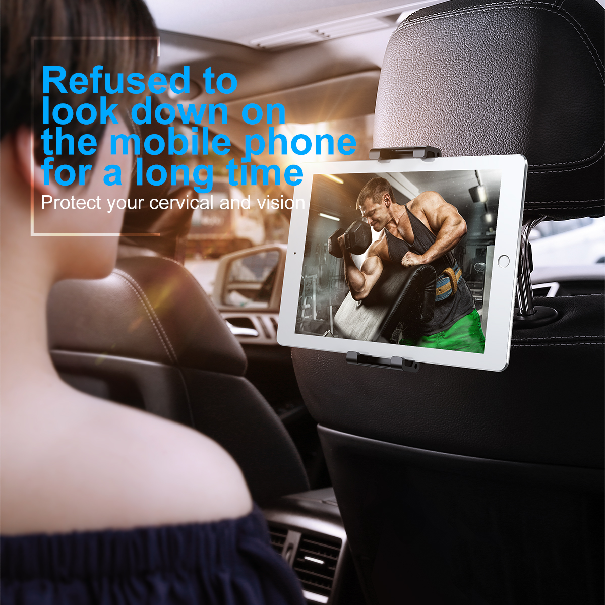 Kẹp Ipad Điện Thoại Máy Tính Bảng BASEUS Ghế Sau Xe Hơi, Ô Tô Chắc Chắn, Tiện Lợi, Có Thể Xoay 360 Độ