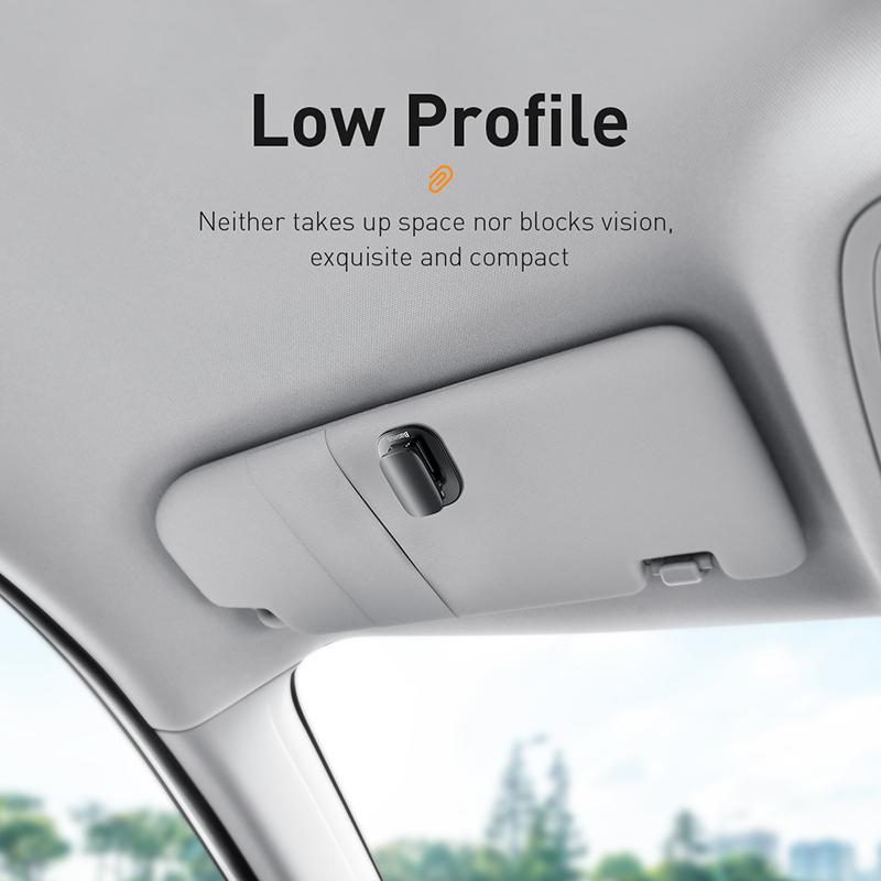 Giá Treo Kính Kẹp Thẻ Phụ Kiện Xe Hơi BASEUS Platinum Vehicle Eyewear Clip (Clamping Type / Paste Type)