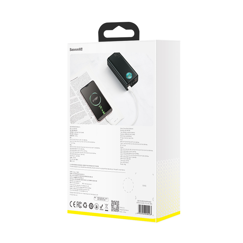 Pin Sạc Dự Phòng BASEUS BS-30KP365 Dung Lượng 30000mah - 65W Sạc Nhanh QC3.0 Cho iPhone, iPad, Laptop