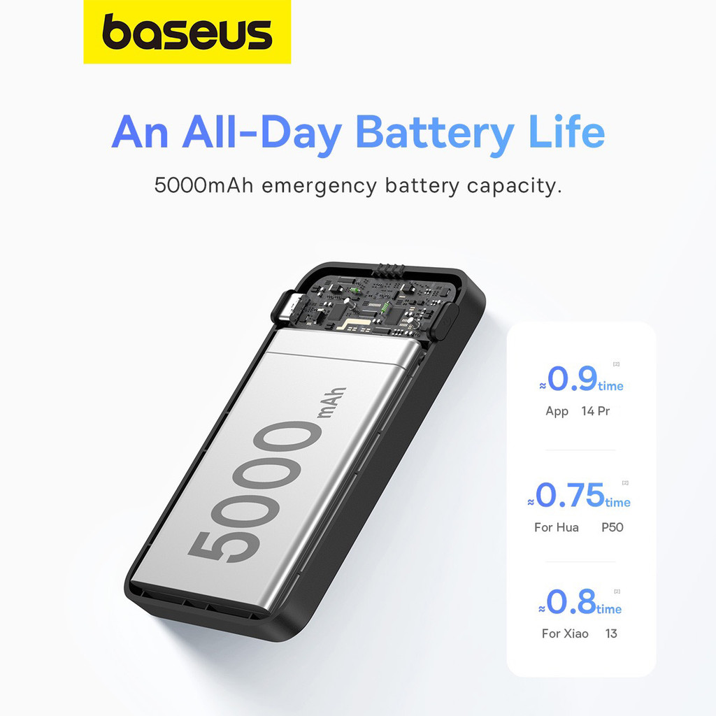 Pin Sạc Dự Phòng Không Dây 15w Baseus Cho iPhone 12 13 14 15 MagPro Magnetic Power Bank Wireless Hít Nam Châm 5000mAh