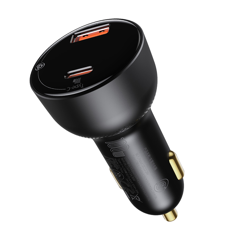 Tẩu Sạc Nhanh Ô Tô 100w BASEUS  1 Cổng USB 1 Cổng PD Công Nghệ Sạc Nhanh Quick Charge QC 3.0 Sạc Đa Thiết Bị, Công Suất Mạnh Mẽ, An Toàn Cho Mọi Chuyến Đi