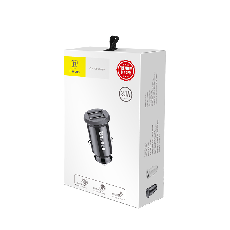 Tẩu Sạc Nhanh 30W BASEUS CCALL-ML01 2 Cổng Dual USB 5V 3.1A Cho Xe Hơi, Ô Tô