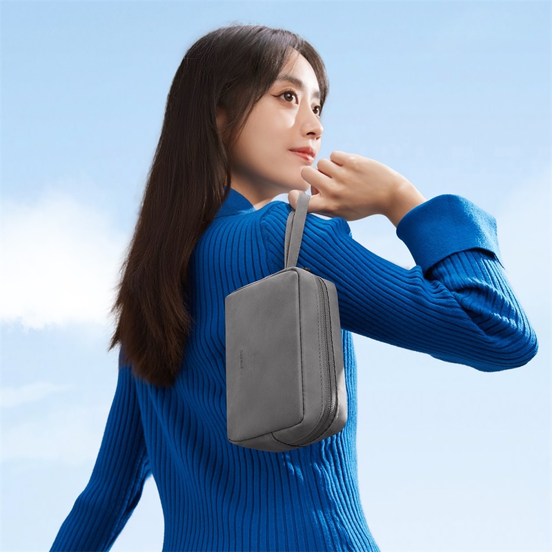 Túi Đựng Phụ Kiện BASEUS Chất Liệu Da Pu Chống Thấm Nước Easy Journey Series Storage Bag Có Khoá Kéo