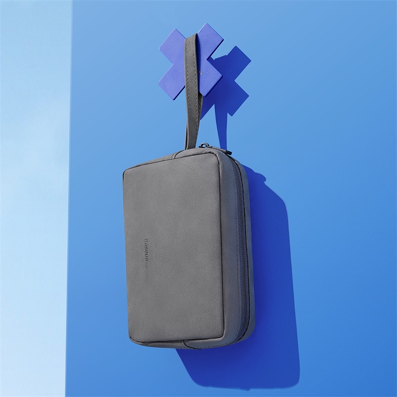 Túi Đựng Phụ Kiện BASEUS Chất Liệu Da Pu Chống Thấm Nước Easy Journey Series Storage Bag Có Khoá Kéo