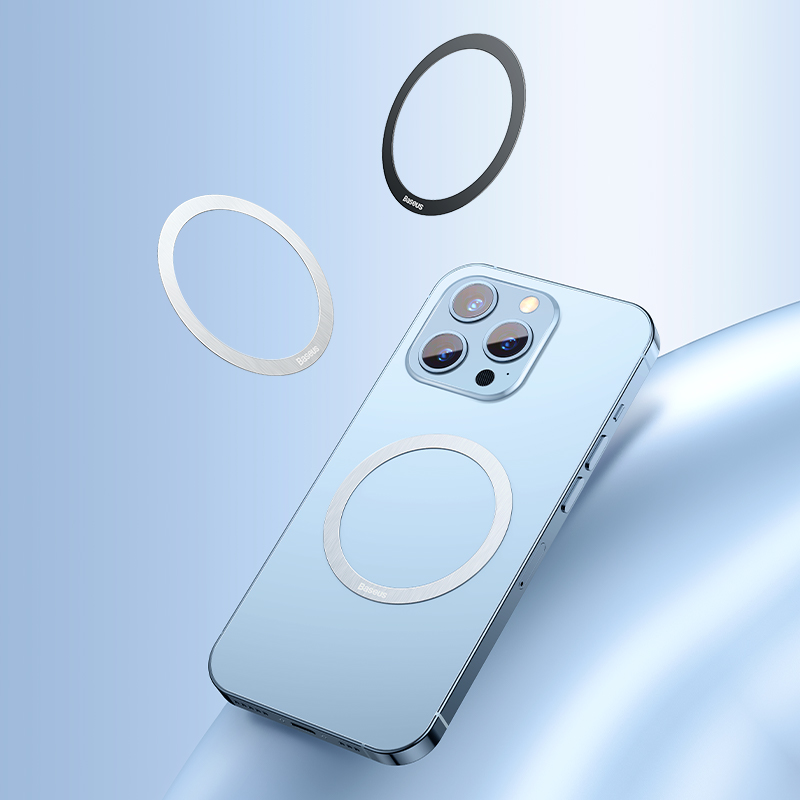 Vòng Kim Loại MagSafe BASEUS Metal Ring Cho Điện Thoại iPhone, Samsung( Bộ 2 miếng Dùng cho phụ kiện MagSafe)