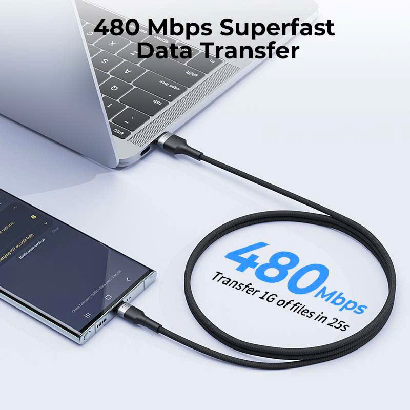 Cáp Sạc Nhanh USB to Type-C QC 3.0 VOLTME Sạc Galaxy S24 50% Trong 30 Phút Truyền Dữ Liệu 480Mbps Bọc Dù Siêu Bền