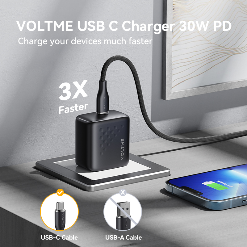 Bộ Sạc Nhanh 30W VOLTME Type C ra Type C Cho IPhone 15 16 SamSung Huawei Xiaomi Có PPS, PD3.0, QC3.0 & 4.0,AFC, SCP, FCP, BC1.2