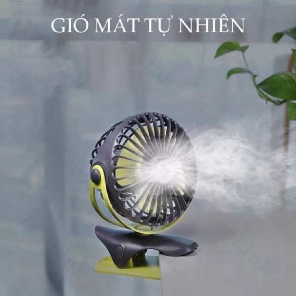 Quạt Kẹp Tích Điện Mini YOOBAO F04 Pin Khủng 6400mAh Chạy 1.5 Ngày Có 4 Mức Gió Siêu Bền