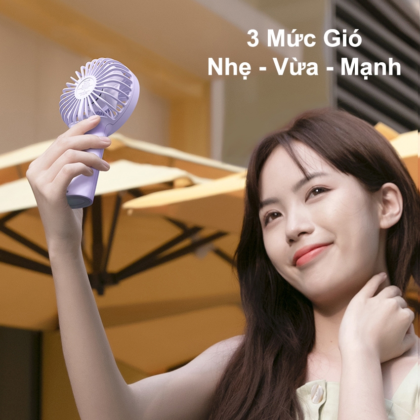 Quạt Mini YOOBAO F3PL Pin 10.000mAh Cầm Tay Để Bàn Tiện Lợi, 3 Cấp Gió, Sử Dụng 36h, Hiển Thị Dung Lượng Pin