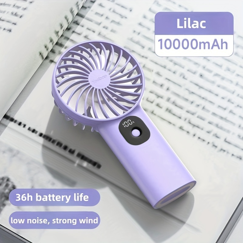 Quạt Mini YOOBAO F3PL Pin 10.000mAh Cầm Tay Để Bàn Tiện Lợi, 3 Cấp Gió, Sử Dụng 36h, Hiển Thị Dung Lượng Pin