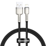 Cáp Sạc 2.4A BASEUS CALJK Đầu Bọc Kim Loại, Dây Bọc Dù Cho iPhone USB Sang Lightning, Truyền Dữ Liệu 480Mbps