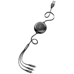 Dây Cáp Sạc Điện Thoại 3 Đầu BASEUS 3 in 1 Loại Dây Rút Sạc Điện Thoại Sạc 3.5a Lightning - Type C - Micro