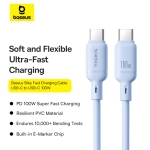 Cáp Sạc Siêu Nhanh 100w BASEUS Type C ra Type C Silky Cho iPhone 15 16 SamSung LapTop Tablet Huawei Xiaomi Truyền Data 480Mbps