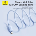 Cáp Sạc Siêu Nhanh 100w BASEUS Type C ra Type C Silky Cho iPhone 15 16 SamSung LapTop Tablet Huawei Xiaomi Truyền Data 480Mbps