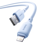 Cáp Sạc BASEUS 2.4a Silky Cho iPhone 5 6 7 8 XsMax 11 12 Kiểm Soát Nhiệt Độ Sạc Truyền Data 480Mbps Cáp Cao Su Chống Gãy Bền Bỉ Thời Trang