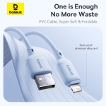 Cáp Sạc BASEUS 2.4a Silky Cho iPhone 5 6 7 8 XsMax 11 12 Kiểm Soát Nhiệt Độ Sạc Truyền Data 480Mbps Cáp Cao Su Chống Gãy Bền Bỉ Thời Trang