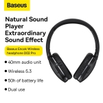 Tai Nghe Chụp Tai Không Dây BASEUS D02 Pro Encok Wireless Headphone  Bluetooth 5.0 Âm Thanh Hifi Loa Siêu Trầm Thể Thao Ngoài Trời Phong Cách Thời Trang Cao Cấp